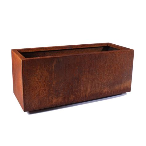 veradek metallic series corten steel medium long box planter|veradek metallic series span planter.